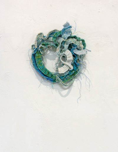 Encircled.14cm x 14cm x5cm. Woven tapestry